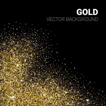 Vector gold glittering abstract particles Stock Illustration