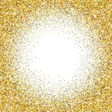 Vector gold glittering abstract particles Stock Illustration