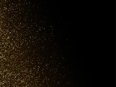 Vector gold glittering sparkle stardust background Stock Illustration