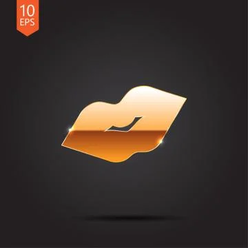 Vector gold icon Illustrazione stock