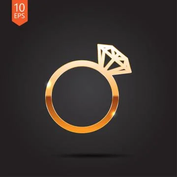 Vector gold icon Stock Illustration