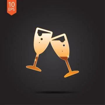 Vector gold icon Stock Illustration