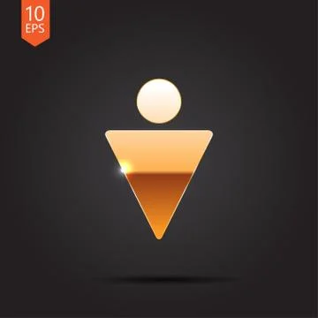 Vector gold icon Stock Illustration
