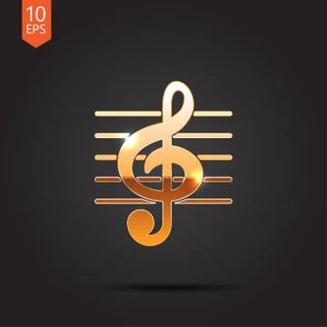 Vector gold icon Stock Illustration