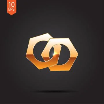 Vector gold icon Stock Illustration