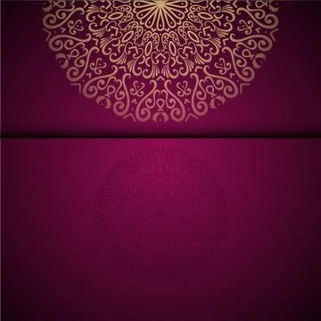 Vector gold oriental arabesque pattern background with place for text 스톡 일러스트