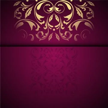 Vector gold oriental arabesque pattern background with place for text 스톡 일러스트
