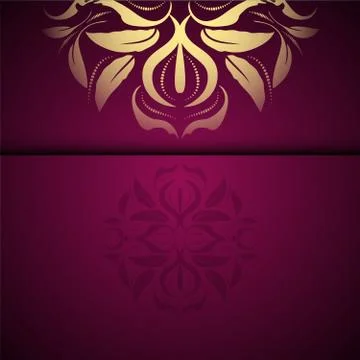 Vector gold oriental arabesque pattern background with place for text イラスト素材