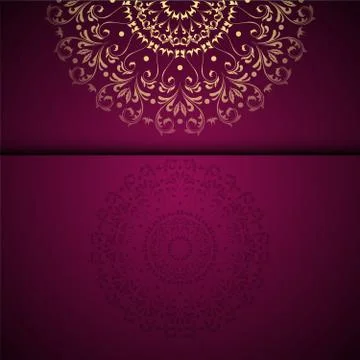 Vector gold oriental arabesque pattern background with place for text Illustrazione stock