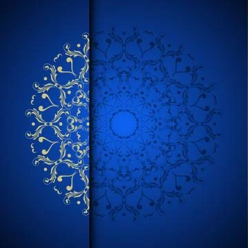 Vector gold oriental arabesque pattern background with place for text Illustrazione stock