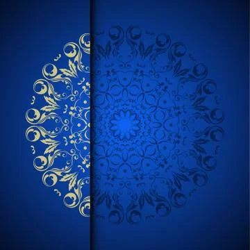 Vector gold oriental arabesque pattern background with place for text Illustrazione stock