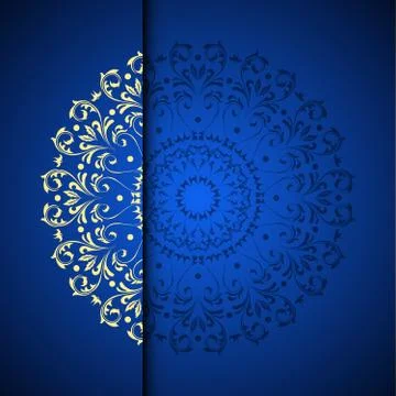 Vector gold oriental arabesque pattern background with place for text Stock Illustration