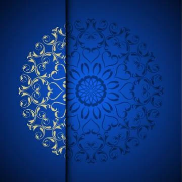 Vector gold oriental arabesque pattern background with place for text 스톡 일러스트