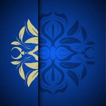 Vector gold oriental arabesque pattern background with place for text Stock Illustration