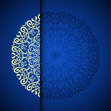Vector gold oriental arabesque pattern background with place for text イラスト素材
