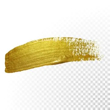 Vector gold paint brush stroke. Stock Illustration