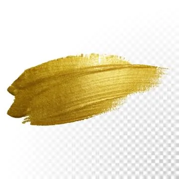 Vector gold paint brush stroke. Stock Illustration