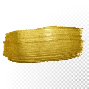 Vector gold paint brush stroke. Stock Illustration