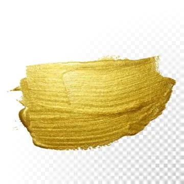 Vector gold paint brush stroke. Stock Illustration