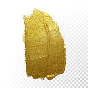 Vector gold paint brush stroke. Stock Illustration