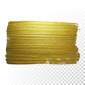 Vector gold paint brush stroke. Stock Illustration