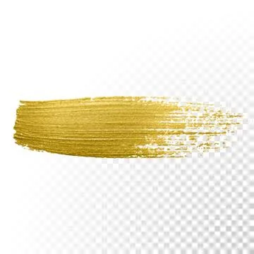 Vector gold paint brush stroke. Stock Illustration
