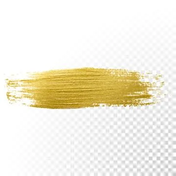Vector gold paint brush stroke. Stock Illustration