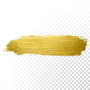 Vector gold paint brush stroke. Stock Illustration