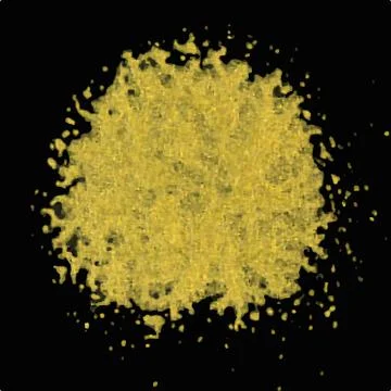 Vector gold paint smear stroke stain set. Abstract gold texture hand drawn on Stock Illustration