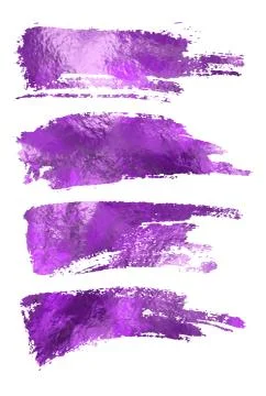 Vector gold paint smear stroke stain set. Stock Illustration