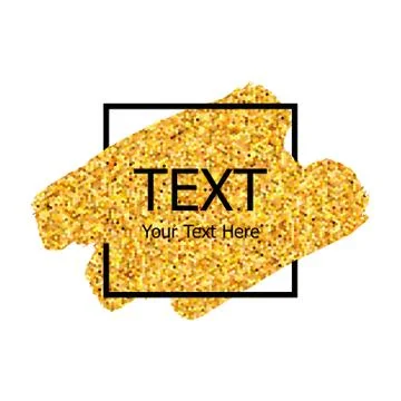 Vector gold paint stroke Stock Illustration