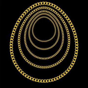 Vector gold pattern. Yellow chain background Stockillustratie