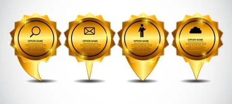 Vector Gold Sign, Label Template Illustration Stockillustratie