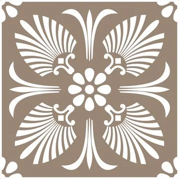 Vector gold square ornament of ancient Greece. Classic tile pattern of the Roman Stock Illustration