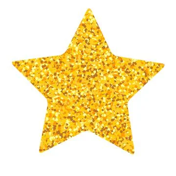 Vector gold star. Element for advertising poster for restaurant, boutique , f Stock Illustration