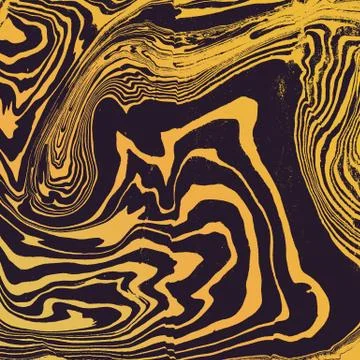 Vector gold suminagashi abstract background. Stock Illustration