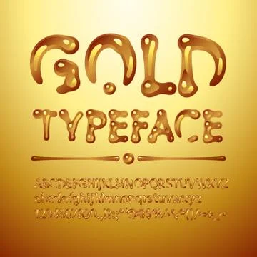 Vector gold typeface Иллюстрация