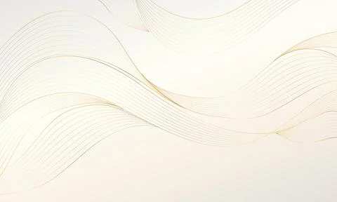 Vector gold on white line wave abstract pattern, elegant luxury design back.. Stock Illustration
