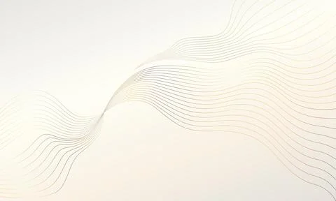 Vector gold on white line wave abstract pattern, elegant luxury design back.. Stock Illustration