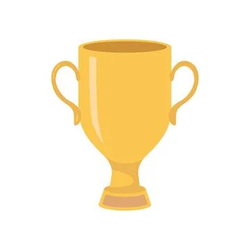 Vector gold winners cup on white background. Stock Illustration