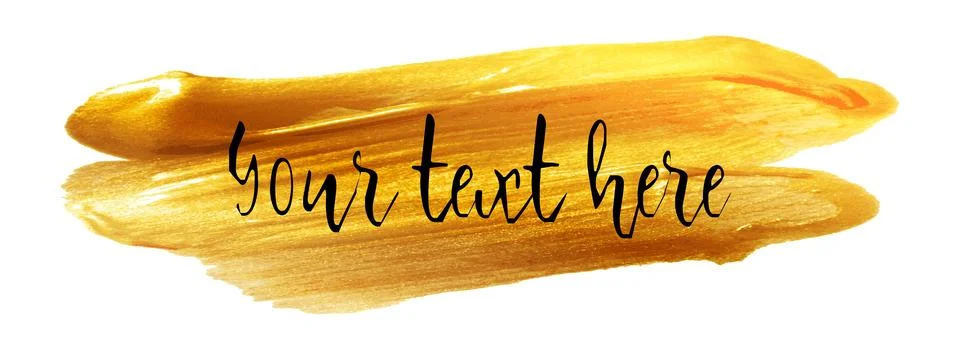 Vector golden brush stroke Stock Illustration