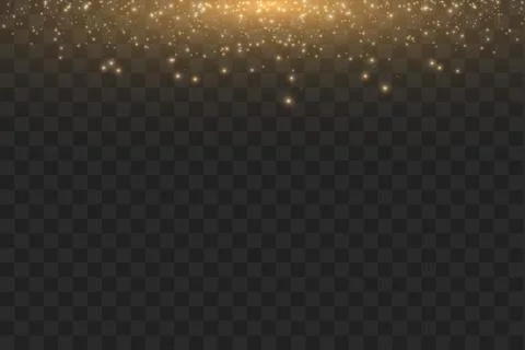 Vector golden cloud glitter wave abstract illustration. White star dust trail 스톡 일러스트