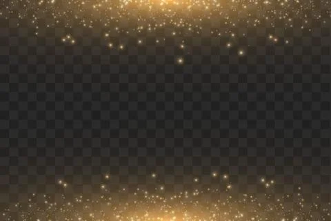Vector golden cloud glitter wave abstract illustration. White star dust trail 스톡 일러스트