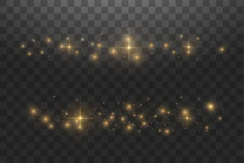 Vector golden cloud glitter wave abstract illustration. White star dust trail Stock Illustration