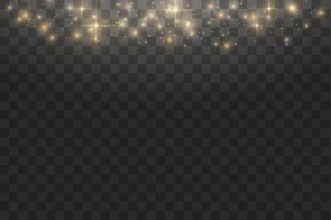 Vector golden cloud glitter wave abstract illustration. White star dust trail Stock Illustration