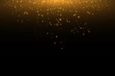 Vector golden cloud glitter wave abstract illustration. Gold star dust trail Stock Illustration