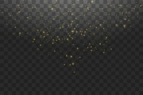 Vector golden cloud glitter wave abstract illustration. White star dust trail Stock Illustration