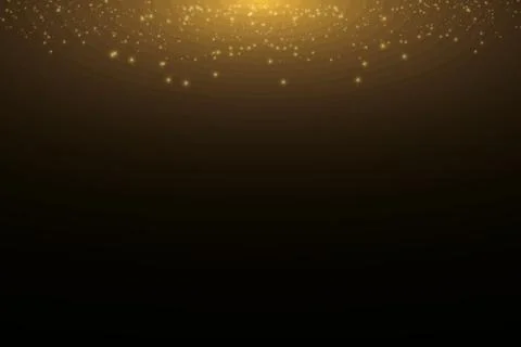 Vector golden cloud glitter wave abstract illustration. White star dust trail Stock Illustration