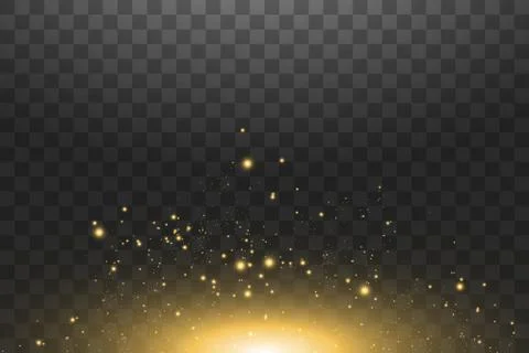 Vector golden cloud glitter wave abstract illustration. White star dust trail 스톡 일러스트