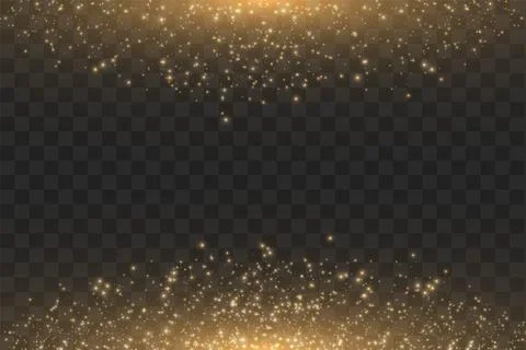 Vector golden cloud glitter wave abstract illustration. White star dust trail Stock Illustration